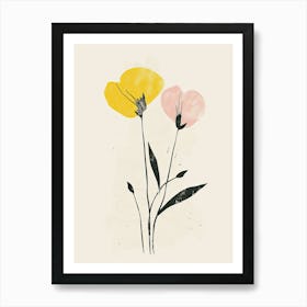 Medina Flower Market Boho Minimalist Style Art Print