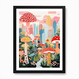 Hong Kong, Illustration In The Style Of Pop Art 3 Art Print