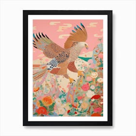Maximalist Bird Painting Eagle Art Print