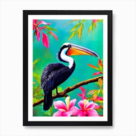 Pelican Tropical bird Art Print