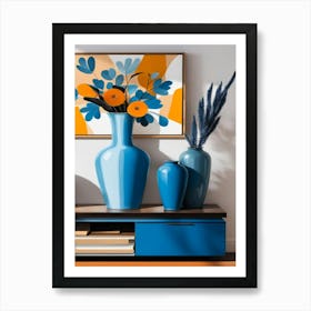 Blue Vases 1 Art Print