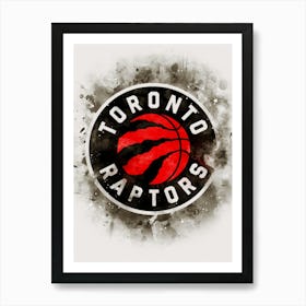 Toronto Raptors Paint Art Print