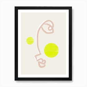 Sunny Face Neon Art Print