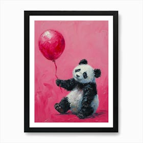 Cute Panda 2 With Balloon Art Print