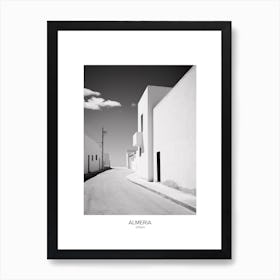 Poster Of Almeria, Spain, Black And White Analogue Photography 3 Art Print