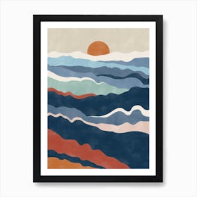 Sunrise Over The Ocean Art Print