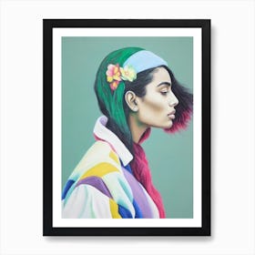 Jessie Reyez Colourful Illustration Art Print