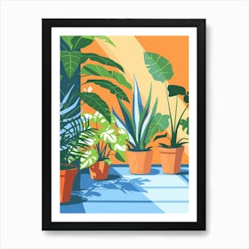 Houseplants In Pots 3 Art Print