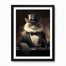 Gangster Cat Birman 2 Art Print