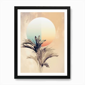 Palm Tree at sunset 2 Art Print