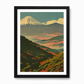 Fuji Hakone Izu National Park Japan Vintage Poster Art Print