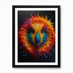 Colorful Owl Art Print