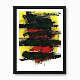 Red, Black And Yellow Art Print