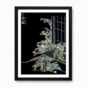 Toriyama Sekien Vintage Japanese Woodblock Negative Glitch Art Yokai Ukiyo-e Yanari Art Print