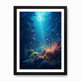 Underwater Scene Art Print