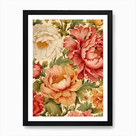 Peony Wallpaper 6 Art Print