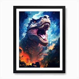 T - Rex Dinosaur Art Print