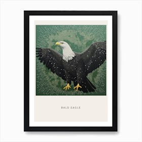 Ohara Koson Inspired Bird Painting Bald Eagle 2 Poster Art Print