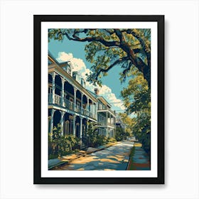 Garden District Retro Pop Art 4 Art Print