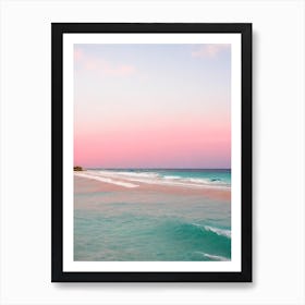 Bávaro Beach, Dominican Republic Pink Photography 1 Art Print