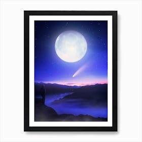 Moon Date Art Print