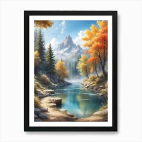 Autumn In The Mountains 1 Art Print