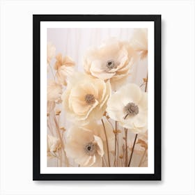 Boho Dried Flowers Anemone 4 Art Print