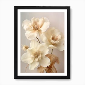 Boho Dried Flowers Hellebore Art Print