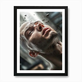 Man With Broken Head Art Print