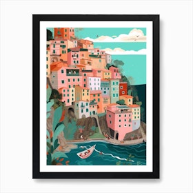 Cinque Terre, Italy Illustration Art Print