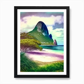 Lord Howe Island Australia Soft Colours Tropical Destination Art Print