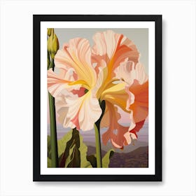 Amaryllis 2 Flower Painting Art Print