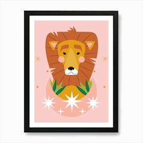 Lion With Stars Art Print