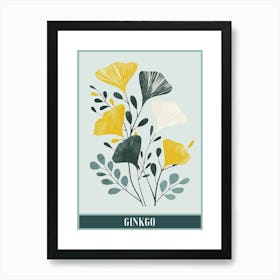 Ginkgo Tree Flat Illustration 8 Poster Art Print