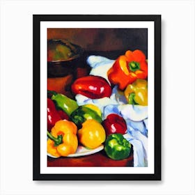 Bell Pepper 3 Cezanne Style vegetable Art Print