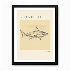 Vintage Shark Illustration 2 Poster Art Print