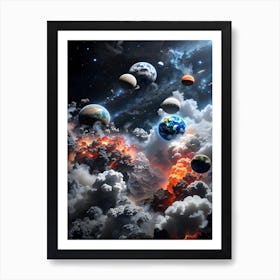 Planets In Space 7 Art Print