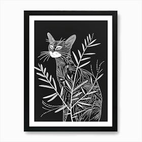 Ocicat Cat Minimalist Illustration 4 Art Print