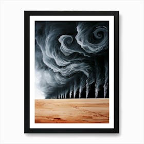Storm Clouds In The Desert Art Print