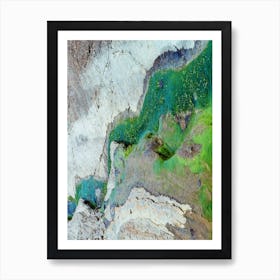 Abstract Green River Landscape Art Print
