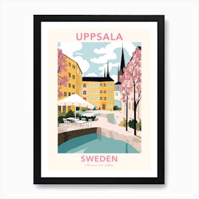 Uppsala, Sweden, Flat Pastels Tones Illustration 2 Poster Poster