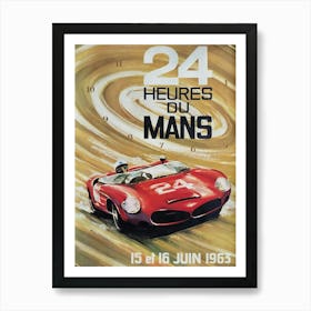 1963 24 Hours of Le Mans. June 15th and 16th, 1963 Art Print