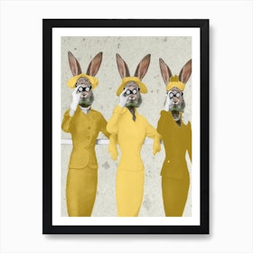 Buff Rabbit Art Board Prints for Sale