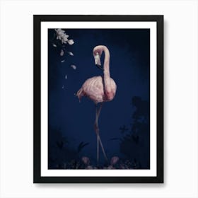 Pink Flamingo Art Print