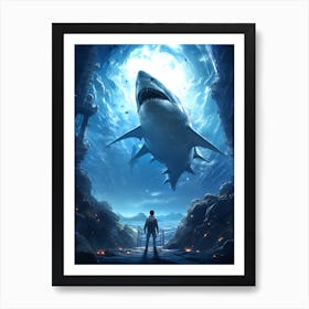 Shark In The Ocean Art Print