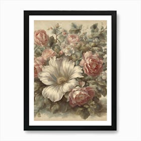 Roses In A Vase 2 Art Print