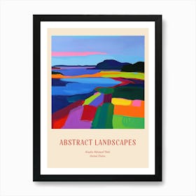 Colourful Abstract Acadia National Park Usa 4 Poster Art Print