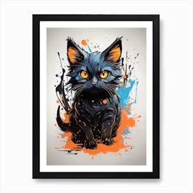 Black Cat Art Print