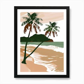 Palm Trees On The Beach 15 Art Print