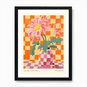 Spring Collection Marigolds Flower Vase 1 Art Print